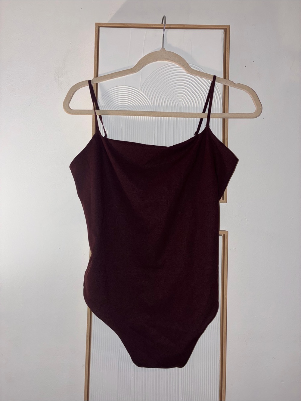 Athleta Burgundy Spaghetti-Strap Bodysuit